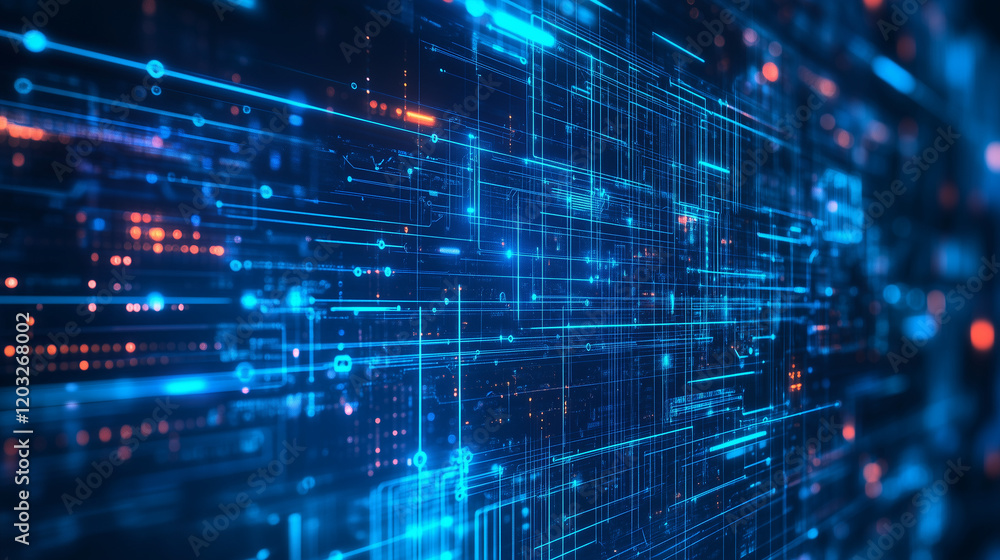 Futuristic Cyberspace Data Flow Futuristic Cyberspace Data Flow