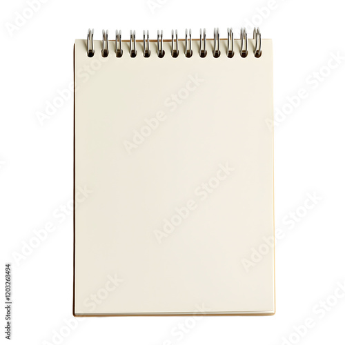 Blank notebook isolated on transparent background. Cut out