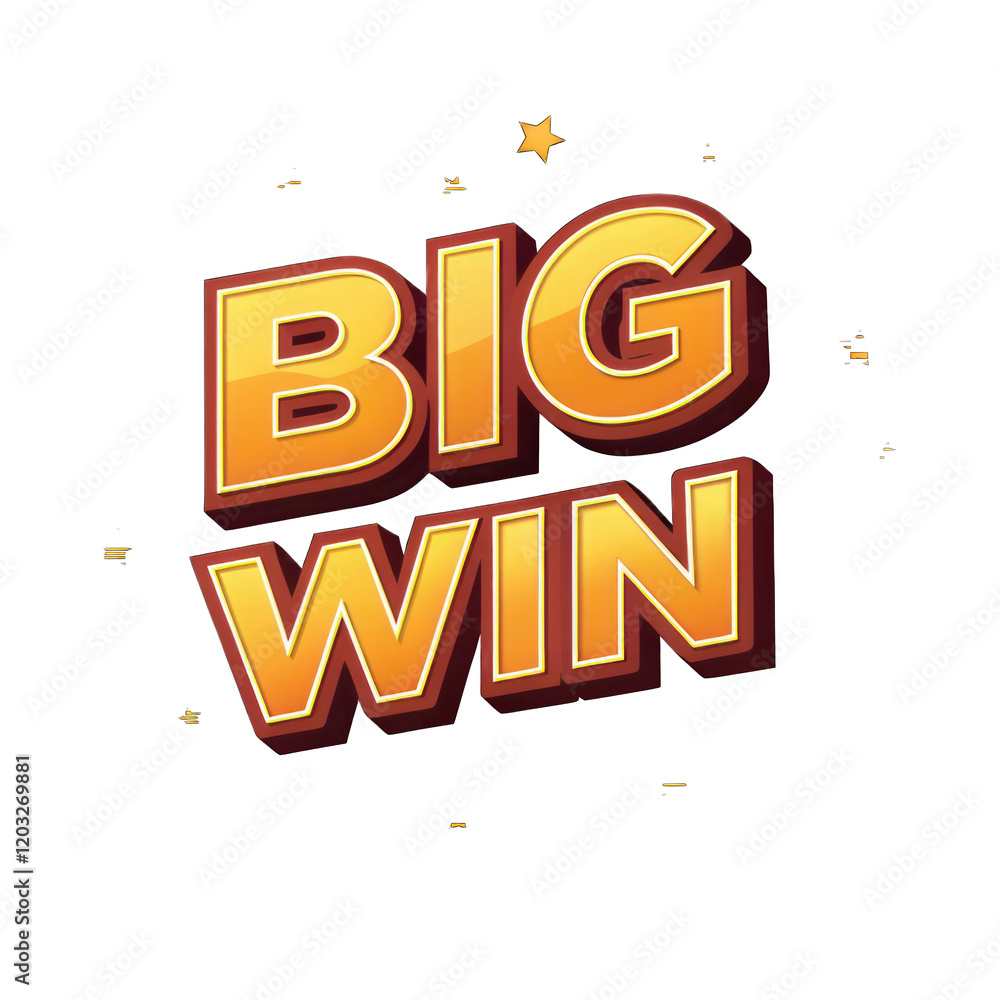 Big Win Announcement Golden Text 3D Style Design Graphic Art Game Bold Font Prize Award Bonus Shiny Big Win Announcement Golden Text 3D Style Design Graphic Art Game Bold Font Prize Award Bonus Shiny