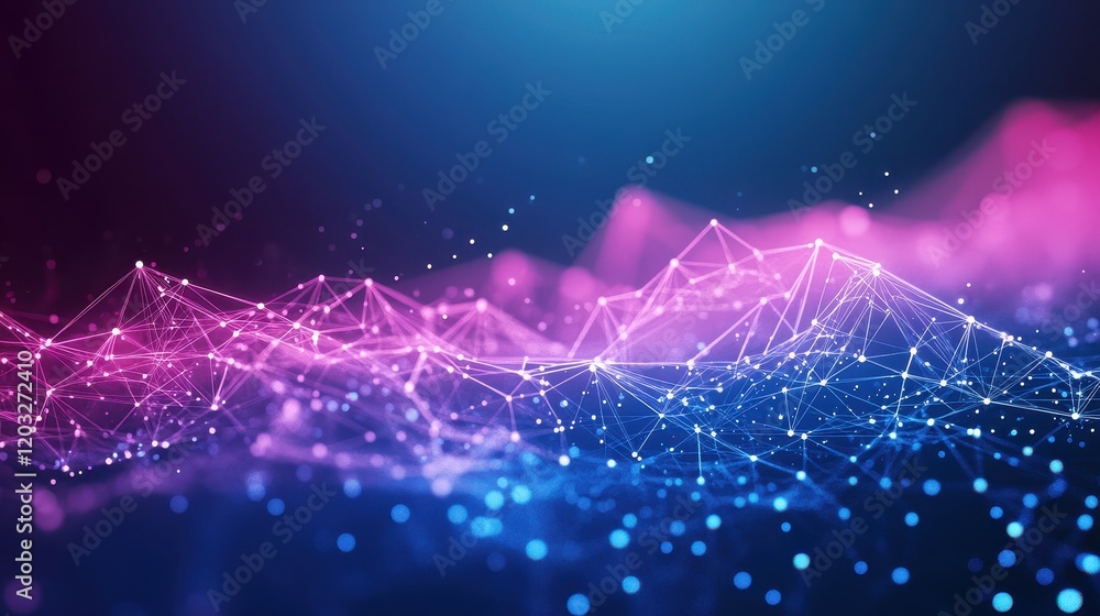 Obraz premium Abstract Network Data Visualization Design