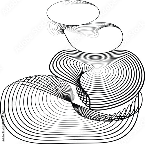 Balance concept .Stack of stones. Balancing stones . Spa rock tower. Minimal art design . Balance of irregular shapes of lines. Harmony symbol. Spa stones in balance .Zen stones .Pebble tower .vector 
