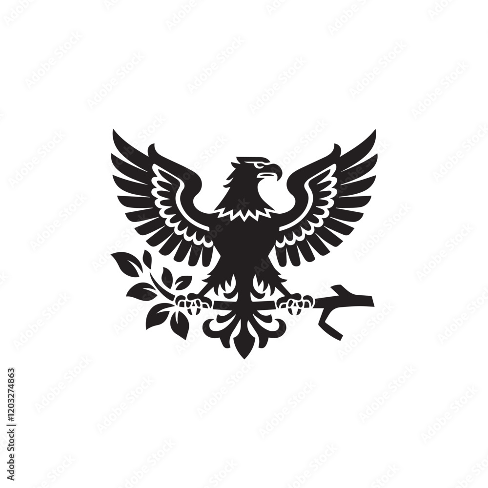 Fototapeta premium New vector eagle with wings