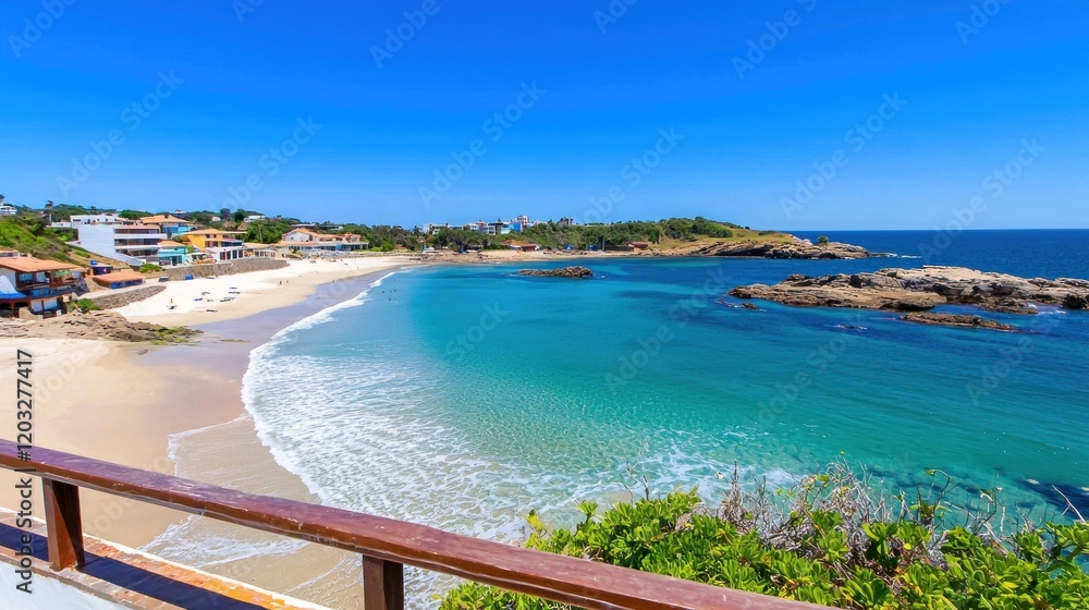 Fototapeta premium Scenic coastal beach view