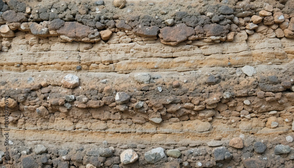 Roche sédimentaire composée de strates de grès, schiste et calcaire, géologie, texture, science de la terre, formation. Roche sédimentaire composée de strates de grès, schiste et calcaire, géologie, texture, science de la terre, formation.