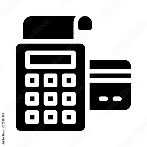 POS terminal glyph icon