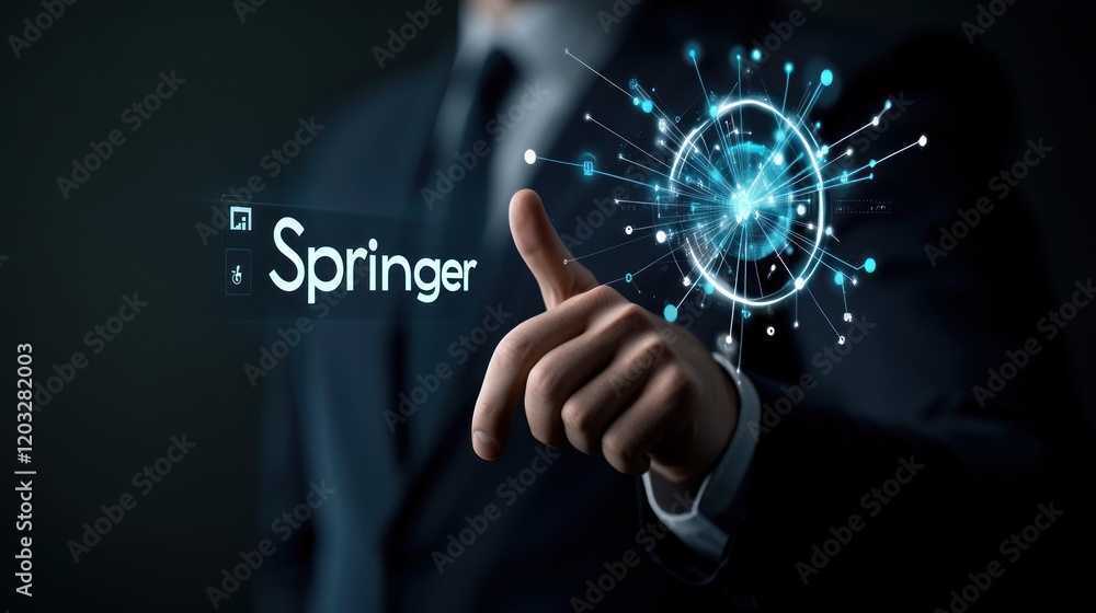 Fototapeta premium Springer: Global Network and Digital Transformation