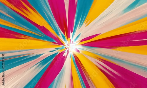 Vibrant Radial Burst of Color and Light