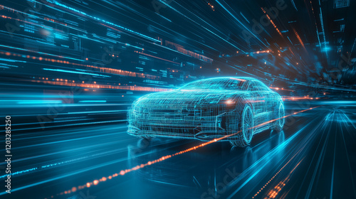 Futuristic Car Data Interface Motion