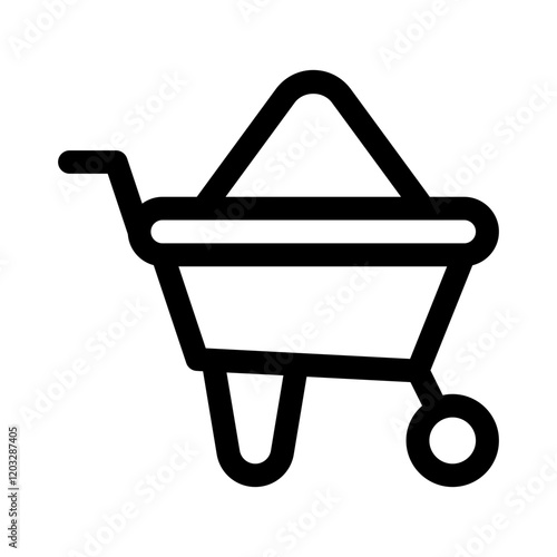 wheelbarrow line icon