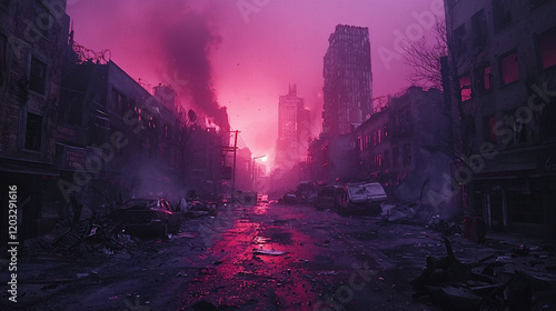 壊滅した都市の風景