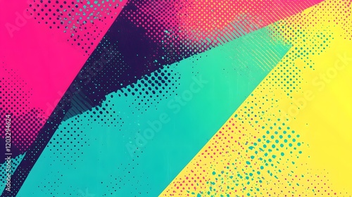 Wallpaper Mural Abstract Colorful Geometric Pattern Design with Dots Torontodigital.ca