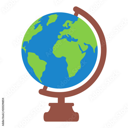 globe world model blue, green, texture