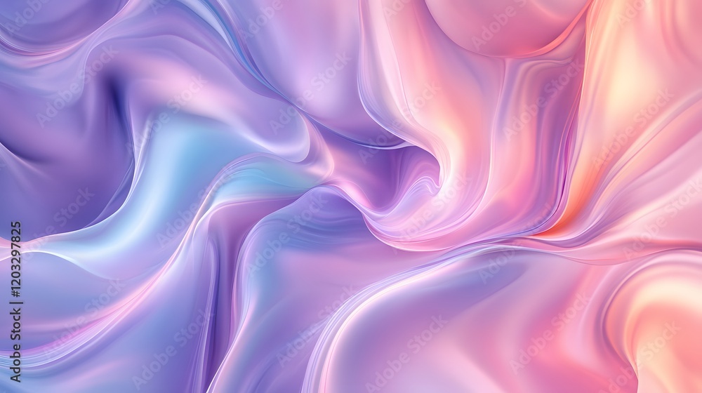 Fototapeta premium Abstract Pastel Swirls of Color Flowing Softly