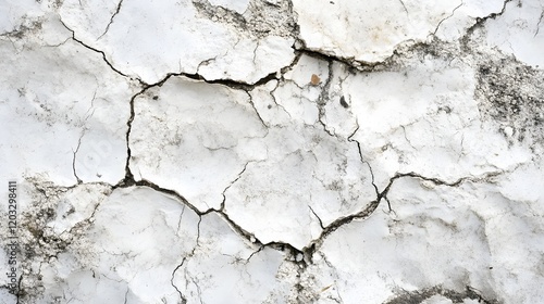 White Wall Surface Shows Extensive Cracking And Damage