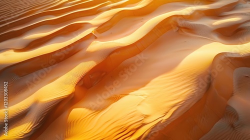 Fototapeta Naklejka Na Ścianę i Meble -  Dramatic aerial view of sand dunes at sunset