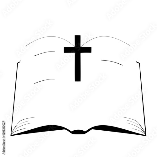 Black and white Easter design featuring a Bible verse