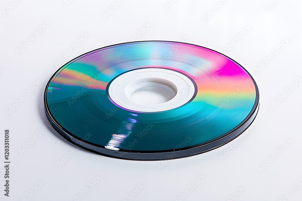Colorful CD Reflects Light, Vivid Hues Colorful CD Reflects Light, Vivid Hues