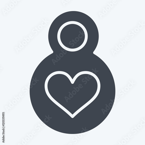 Icon Eight March. related to Women symbol. glyph style. design editable