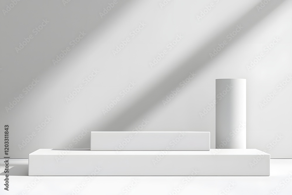 White Geometric Forms Minimalist Design White Geometric Forms Minimalist Design