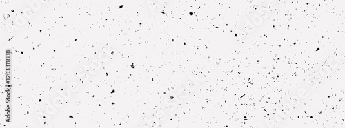 Mottled paper background. Vector white paper seamless pattern. Grain noise dust effect overlay. Black speckle bg. Sand paper texture. Grungy old rough grainy dirty bg. Vintage gritty eroded backdrop