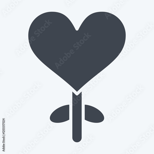 Icon Hurt Ballon. related to Women symbol. glyph style. design editable