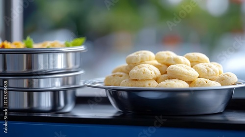 Vibrant Indian Street Food Platter in Urban Setting for Culinary Art and Celebration photo