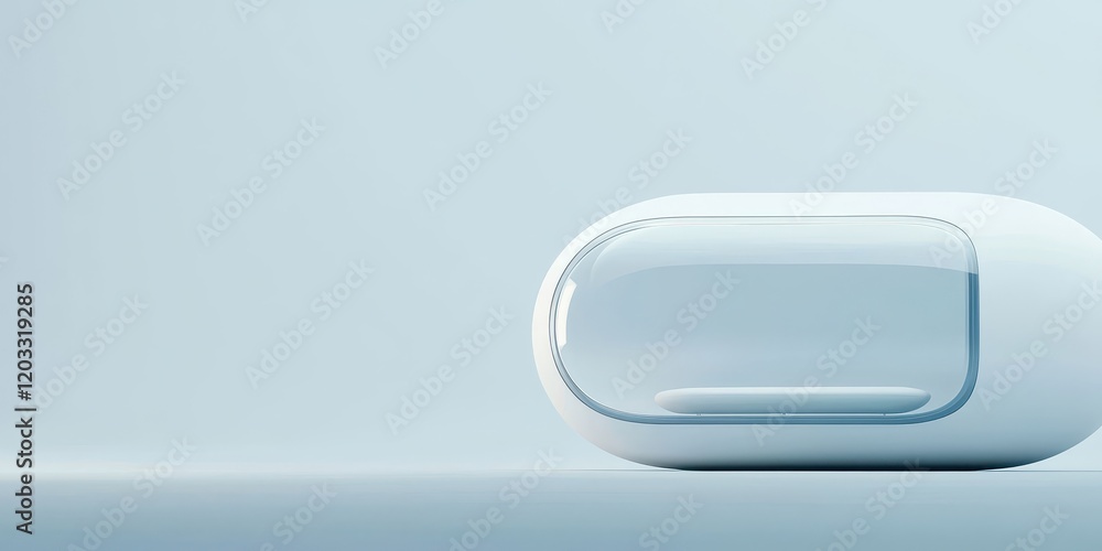 Sleek white device on a minimalistic background. Sleek white device on a minimalistic background.