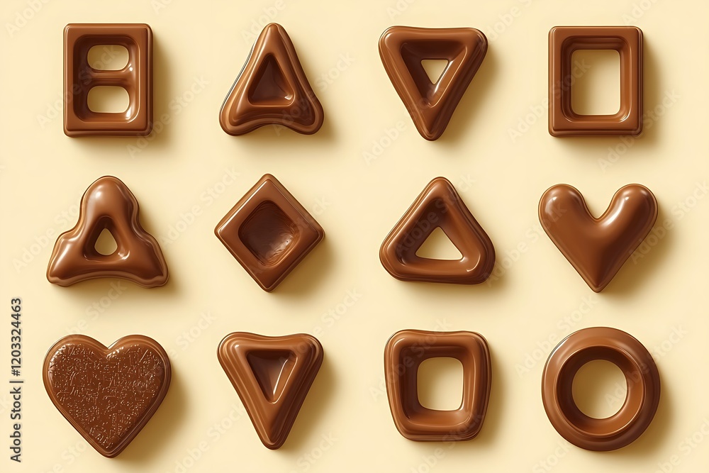 Geometric Chocolate Treats - Delightful Shapes Geometric Chocolate Treats - Delightful Shapes