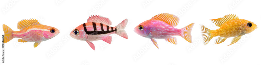 Colorful and Diverse Tropical Fish Swimming in Natural Underwater Aquatic Ecosystem Variety of Ornamental Marine Life Inhabiting an Exotic Ocean or Freshwater Environment Colorful and Diverse Tropical Fish Swimming in Natural Underwater Aquatic Ecosystem Variety of Ornamental Marine Life Inhabiting an Exotic Ocean or Freshwater Environment