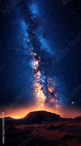 Ethereal Milky Way Shining Bright in Space