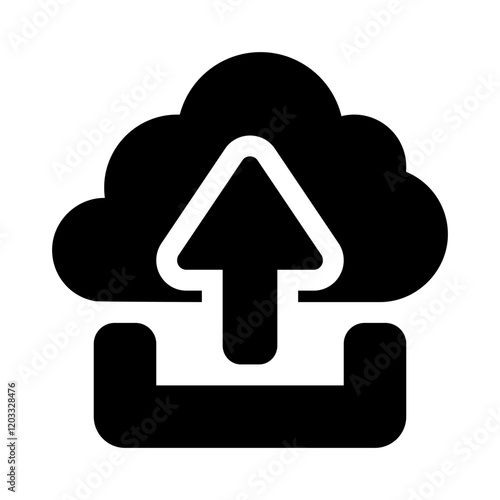upload glyph icon