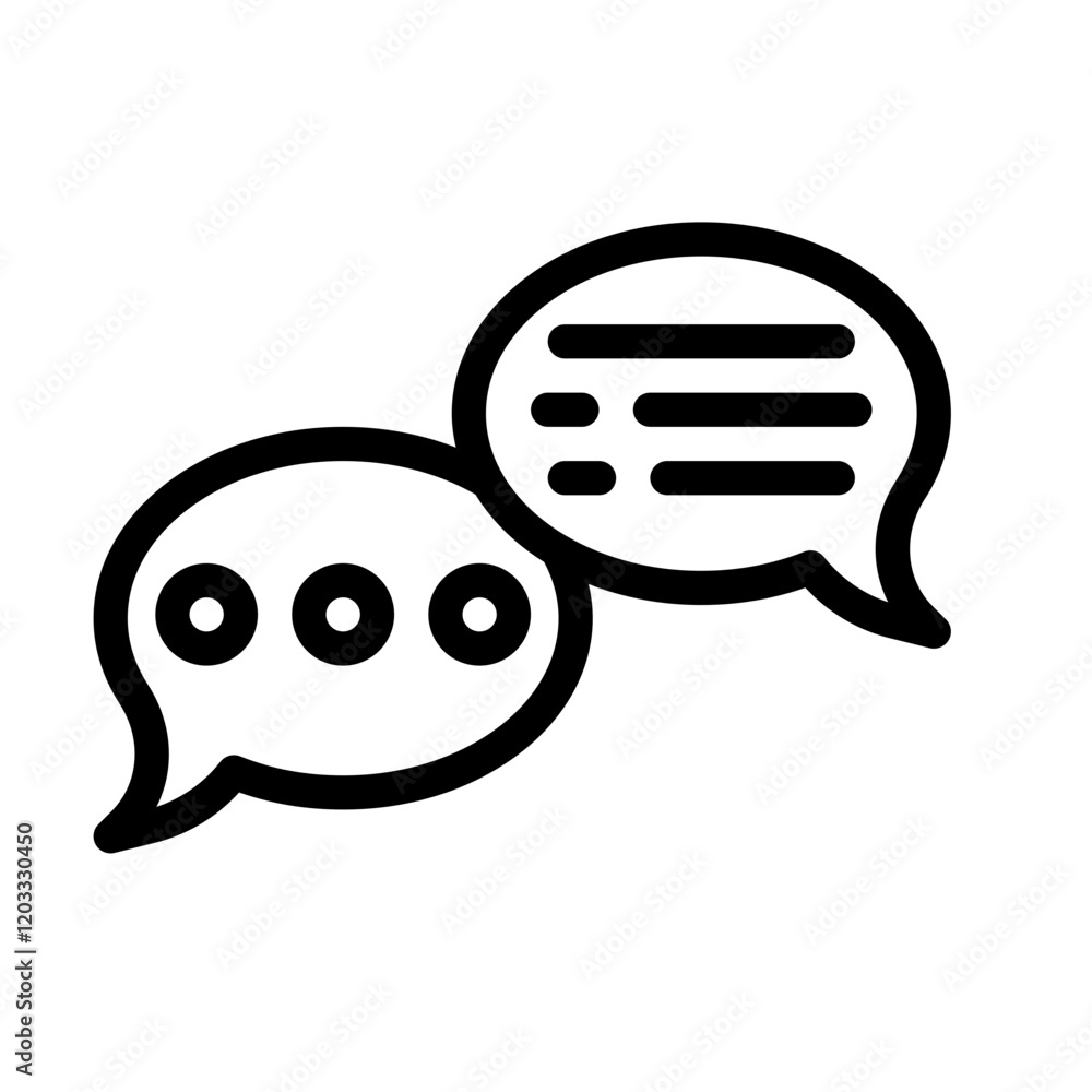 Naklejka premium chat line icon