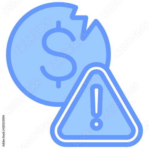 Business Disruption Blue Icon