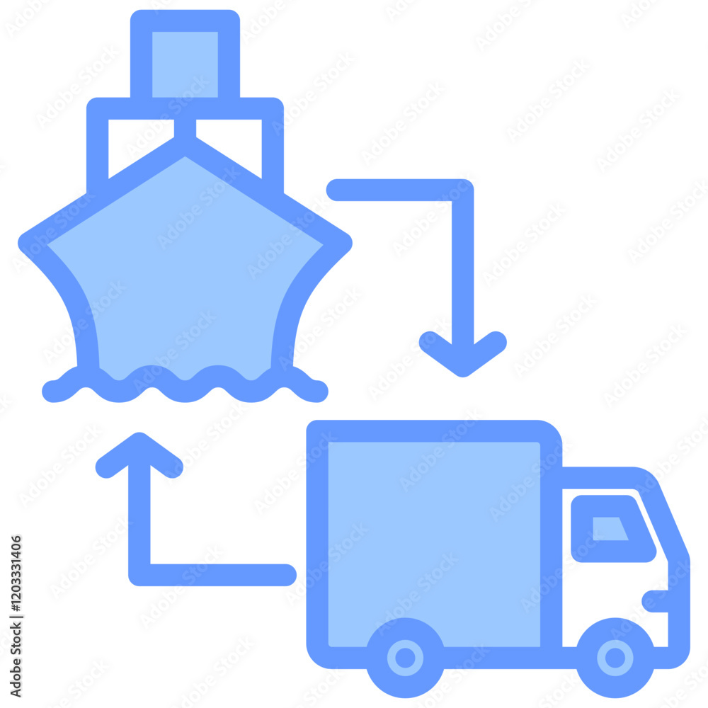 Obraz premium Logistic Blue Icon