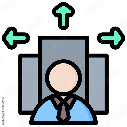Outsourcing Outline Color Icon