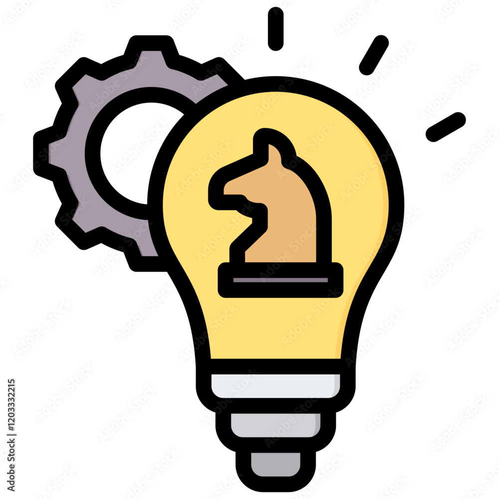 Strategic Innovation Outline Color Icon Strategic Innovation Outline Color Icon