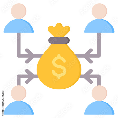 Crowdfunding Flat Icon