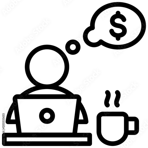 Gig Economy Outline Icon