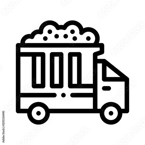 asphalt distributor line icon
