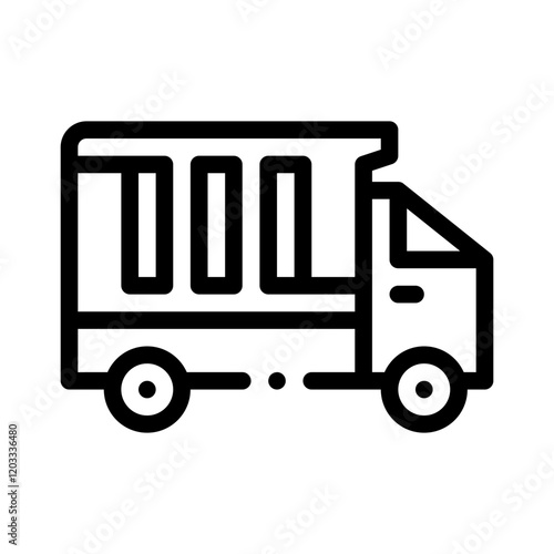 dump truck line icon