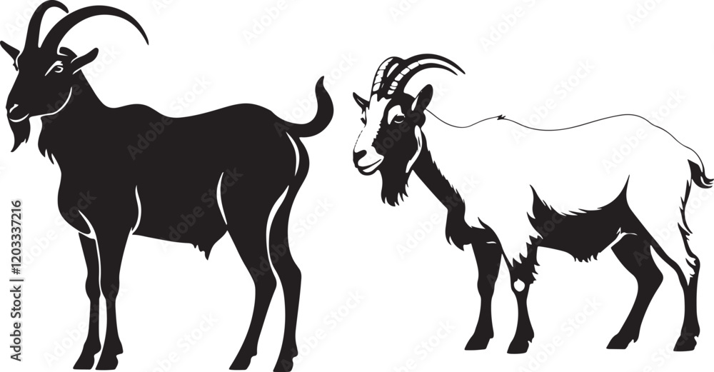 Obraz premium Goat Silhouette