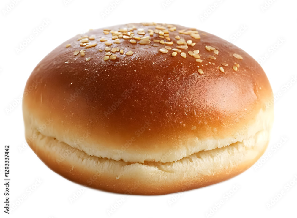 Fresh hamburger bun on a transparent background. isolated background. Fresh hamburger bun on a transparent background. isolated background.