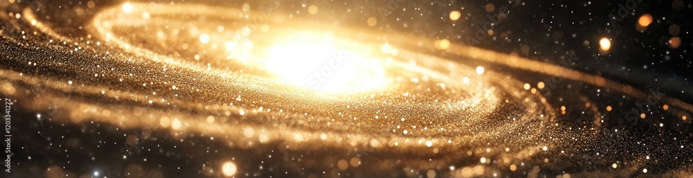 This mesmerizing cosmic view showcases a vibrant swirling galaxy surrounded by glowing particles and distant stars. The stunning details capture the beauty and vastness of space This mesmerizing cosmic view showcases a vibrant swirling galaxy surrounded by glowing particles and distant stars. The stunning details capture the beauty and vastness of space