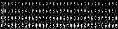 Wide geometrical repeating square pattern header background - abstract monochrome geometric vector illustration