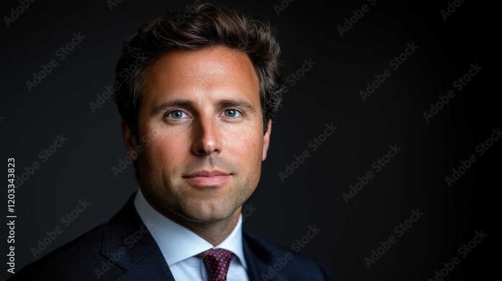 A man in a suit and tie looking at the camera A man in a suit and tie looking at the camera