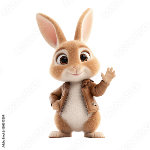 Peter rabbit character illustration cute bunny in nature childrens literature whimsical art for kids decor.