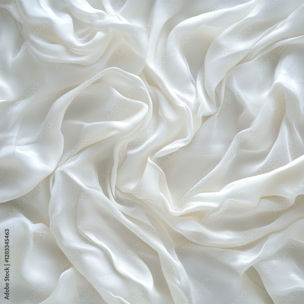 Elegant Draped White Silk Fabric Texture Background Luxurious Soft Smooth Satin Material Elegant Draped White Silk Fabric Texture Background Luxurious Soft Smooth Satin Material