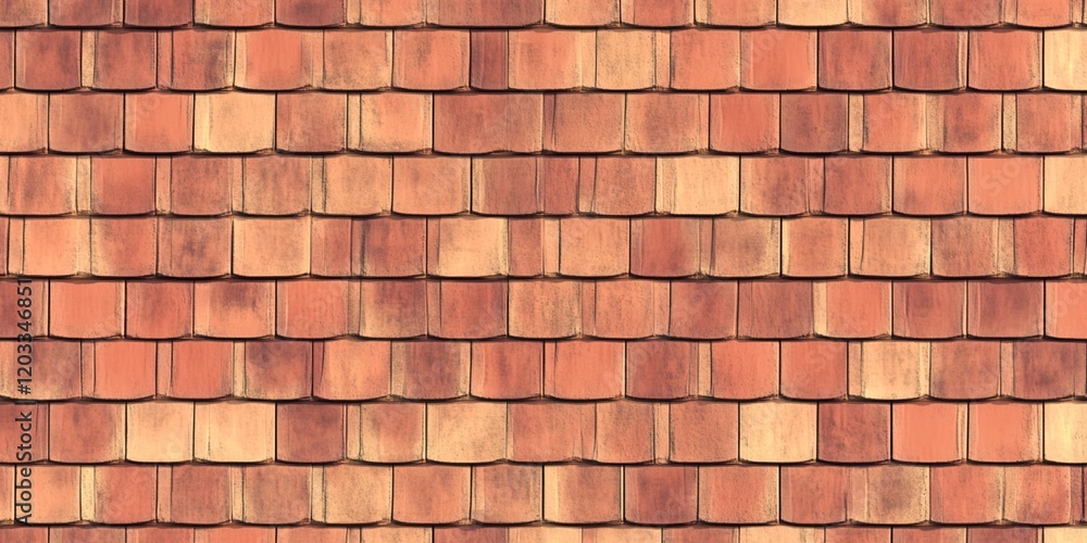Seamless Texture of Rustic Red Clay Roof Tiles Architectural Background Old Style Roofing Seamless Texture of Rustic Red Clay Roof Tiles Architectural Background Old Style Roofing