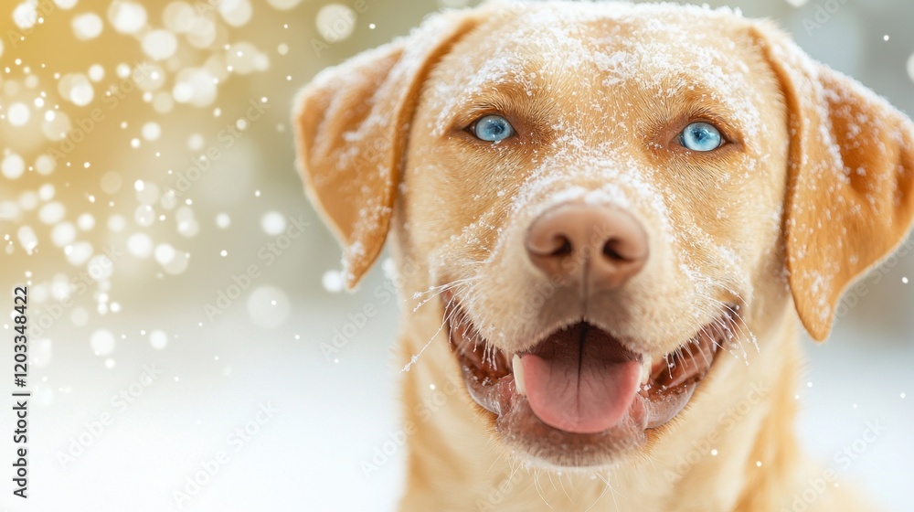 A dog with blue eyes in the snow A dog with blue eyes in the snow