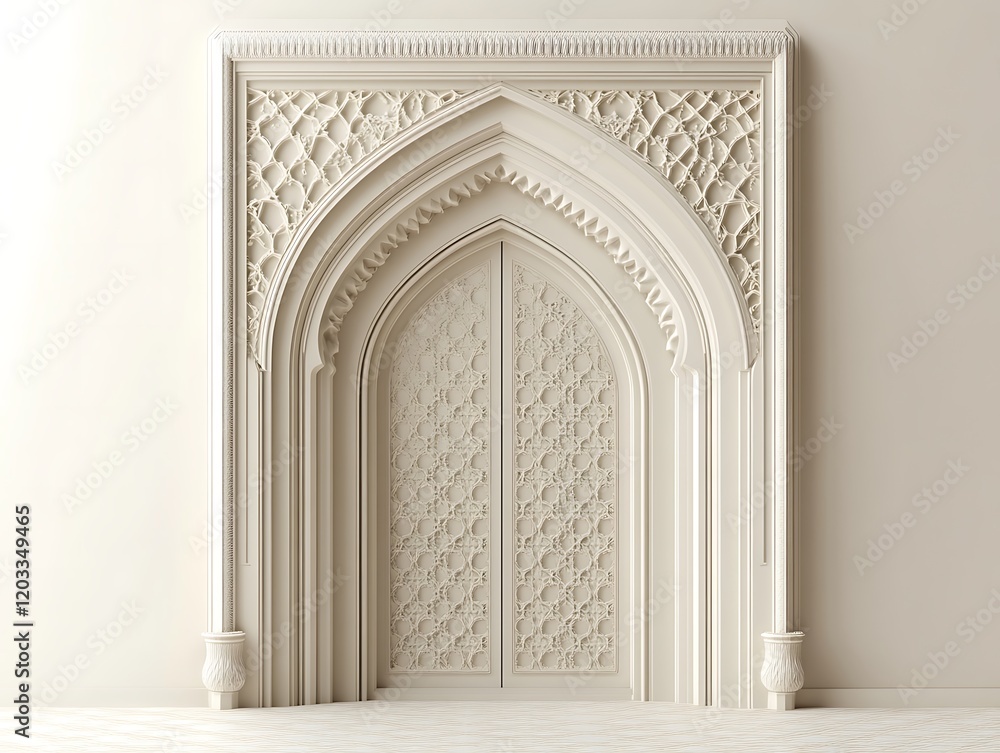 Obraz premium Elegant Ornate Archway With Intricate Double Doors